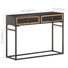 Load image into Gallery viewer, Tavolo Consolle 100x35x75 cm in Legno Massello di Mango