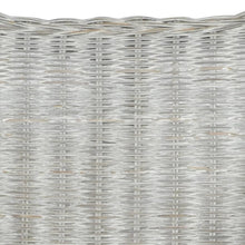 Carica l&#39;immagine nel visualizzatore di Gallery, Divanetto 2 Posti Grigio in Rattan Naturale e Lino
