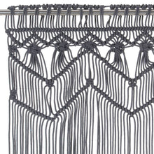 Laden Sie das Bild in den Galerie-Viewer, Tenda Macramè Antracite 140x240 cm in Cotone