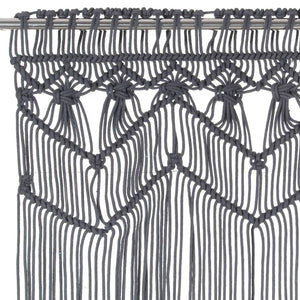 Tenda Macramè Antracite 140x240 cm in Cotone
