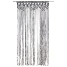 Carica l&#39;immagine nel visualizzatore di Gallery, Tenda Macramè Antracite 140x240 cm in Cotone