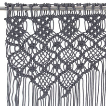 Carica l&#39;immagine nel visualizzatore di Gallery, Tenda Macramè Antracite 140x240 cm in Cotone