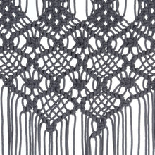 Carica l&#39;immagine nel visualizzatore di Gallery, Tenda Macramè Antracite 140x240 cm in Cotone