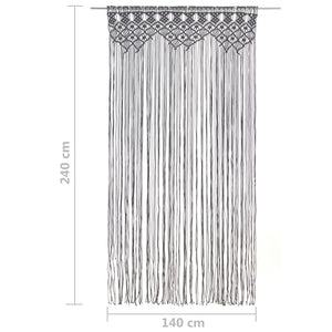 Tenda Macramè Antracite 140x240 cm in Cotone