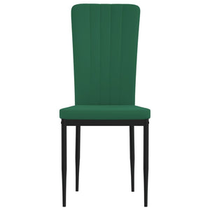 Sedie da Pranzo 2 pz Verde Scuro in Velluto