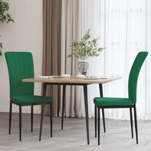 Carica l&#39;immagine nel visualizzatore di Gallery, Sedie da Pranzo 2 pz Verde Scuro in Velluto