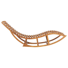 Load image into Gallery viewer, Lettino Prendisole a Dondolo con Cuscino Grigio Scozzese in Massello di Teak