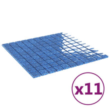 Charger l&#39;image dans la galerie, Piastrelle Mosaico 11 pz Blu 30x30 cm in Vetro