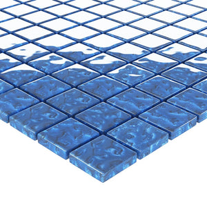 Piastrelle Mosaico 11 pz Blu 30x30 cm in Vetro