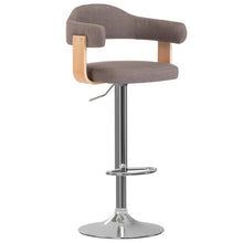 Load image into Gallery viewer, Sgabelli da Bar 2 pz Grigio Talpa in Tessuto e Legno Curvo