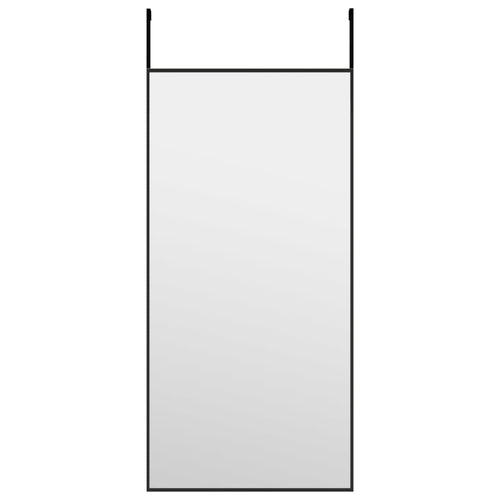 Specchio da Porta Nero 30x60 cm Vetro e Alluminio