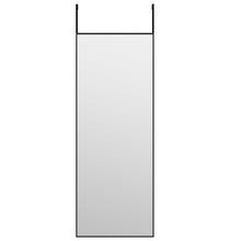 Indlæs billede til gallerivisning Specchio da Porta Nero 30x80 cm in Vetro e Alluminio