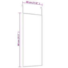 Indlæs billede til gallerivisning Specchio da Porta Nero 30x80 cm in Vetro e Alluminio