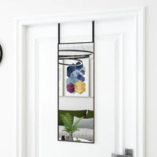 Indlæs billede til gallerivisning Specchio da Porta Nero 30x80 cm in Vetro e Alluminio