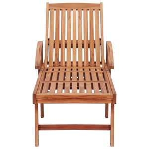 Lettini Prendisole 2 pz con Cuscini Azzurri in Legno Massello di Teak