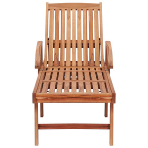 Lettini Prendisole 2 pz con Cuscini Rosso Vino in Legno di Teak