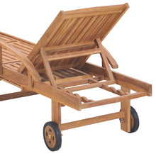 Laden Sie das Bild in den Galerie-Viewer, Lettini Prendisole 2 pz con Cuscini Rosso Vino in Legno di Teak