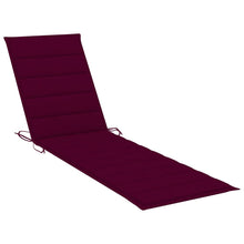 Laden Sie das Bild in den Galerie-Viewer, Lettini Prendisole 2 pz con Cuscini Rosso Vino in Legno di Teak
