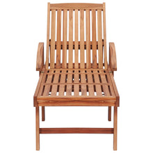 Carica l&#39;immagine nel visualizzatore di Gallery, Lettini Prendisole 2 pz con Cuscini Rosso Scozzese in Teak