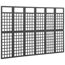 Load image into Gallery viewer, Separè 6 Pannelli in Legno di Abete Nero 242,5x180 cm
