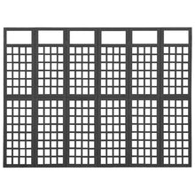 Load image into Gallery viewer, Separè 6 Pannelli in Legno di Abete Nero 242,5x180 cm