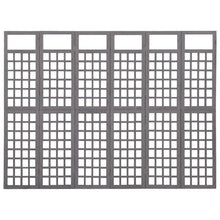 Load image into Gallery viewer, Separè 6 Pannelli in Legno di Abete Grigio 242,5x180 cm