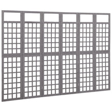 Load image into Gallery viewer, Separè 6 Pannelli in Legno di Abete Grigio 242,5x180 cm