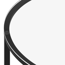 Charger l&#39;image dans la galerie, Tavolino da Salotto Nero e Trasparente 70 cm in Vetro Temperato