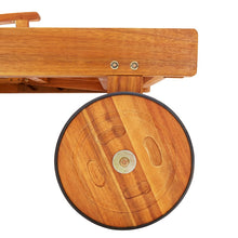 Carica l&#39;immagine nel visualizzatore di Gallery, Lettino Prendisole 2pz con Tavolo e Cuscini Grigi in Massello d&#39;Acacia