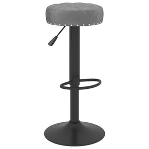 Sedie da Bar 2 pz Grigio Scuro in Velluto