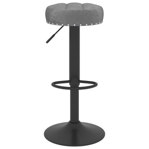 Sedie da Bar 2 pz Grigio Scuro in Velluto