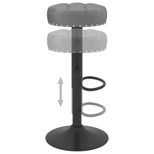 Sedie da Bar 2 pz Grigio Scuro in Velluto