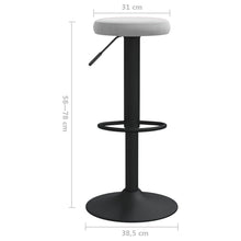Load image into Gallery viewer, Sgabelli da Bar 2 pz Grigio Chiaro in Velluto