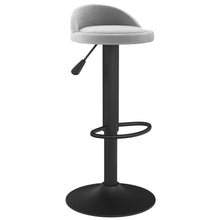 Load image into Gallery viewer, Sgabelli da Bar 2 pz Grigio Chiaro in Velluto