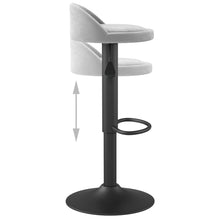 Load image into Gallery viewer, Sgabelli da Bar 2 pz Grigio Chiaro in Velluto