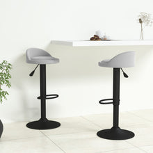 Load image into Gallery viewer, Sgabelli da Bar 2 pz Grigio Chiaro in Velluto