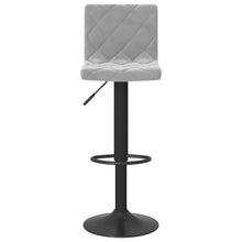 Load image into Gallery viewer, Sgabelli da Bar 2 pz Grigio Chiaro in Velluto