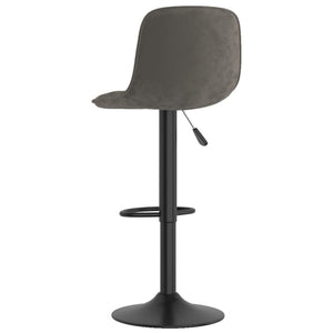 Sedie da Bar 2 pz Grigio Scuro in Velluto