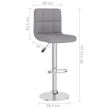 Load image into Gallery viewer, Sgabelli da Bar 2 pz Grigio Chiaro in Tessuto