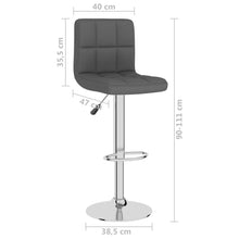 Load image into Gallery viewer, Sgabelli da Bar 2 pz in Tessuto Grigio Scuro