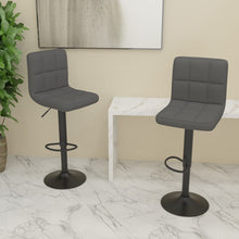 Load image into Gallery viewer, Sgabelli da Bar 2 pz in Tessuto Grigio Scuro