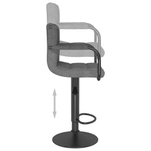 Load image into Gallery viewer, Sgabelli da Bar 2 pz Grigio Scuro in Tessuto