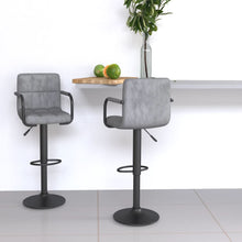 Load image into Gallery viewer, Sgabelli da Bar 2 pz Grigio Chiaro in Velluto