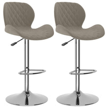 Load image into Gallery viewer, Sgabelli da Bar 2 pz Grigio Chiaro in Velluto