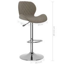 Load image into Gallery viewer, Sgabelli da Bar 2 pz Grigio Chiaro in Velluto