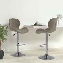 Load image into Gallery viewer, Sgabelli da Bar 2 pz Grigio Chiaro in Velluto
