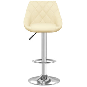 Sgabelli da Bar 2 pz Crema in Similpelle