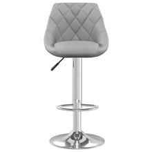 Load image into Gallery viewer, Sgabelli da Bar 2 pz Grigio Chiaro in Velluto