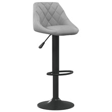 Load image into Gallery viewer, Sgabelli da Bar 2 pz Grigio Chiaro in Velluto