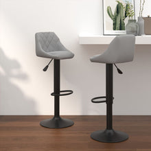 Load image into Gallery viewer, Sgabelli da Bar 2 pz Grigio Chiaro in Velluto